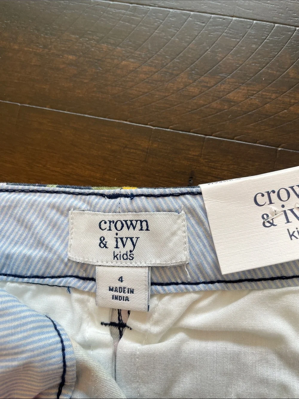 crown & ivy Navy Jeggings with Floral Cropped Shorts - Navy & Multi